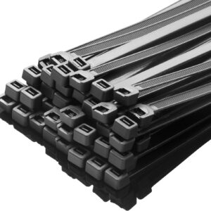 XINGO 12 Inch Black Zip Ties Heavy Duty 250 Pack, 120 LBS Tensile Strength, Premium Nylon Cable Wire Ties, Self-locking Plastic Ties for Indoor and Outdoor Use