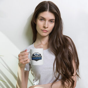 American Problems. American Money. Keep It Here! White glossy mug
